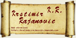 Krstimir Rajanović vizit kartica
